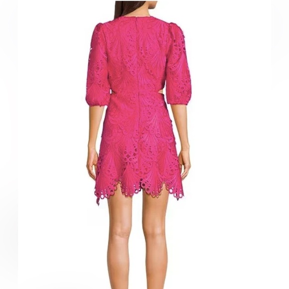 New with tags Elegant Fuchsia Lace Mini Dress by Adalyn Rea - Picture 2 of 4